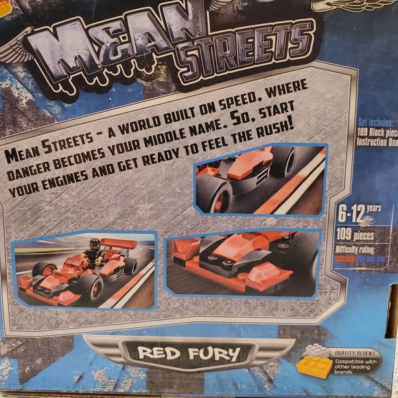 Block Tech Mean Streets Red Fury Racecar in Red Block Toys STEM Toys - Picture 9 of 10